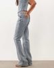 Oh Polly Oh Polly low rise flared jeans set in light blue wash - 3