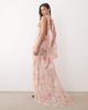 Oh Polly Oh Polly premium embellished scarf and corset detailing maxi dress in pink floral print - 2