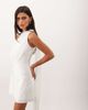 Oh Polly Oh Polly satin one shoulder mini dress with chiffon scarf in white - 3