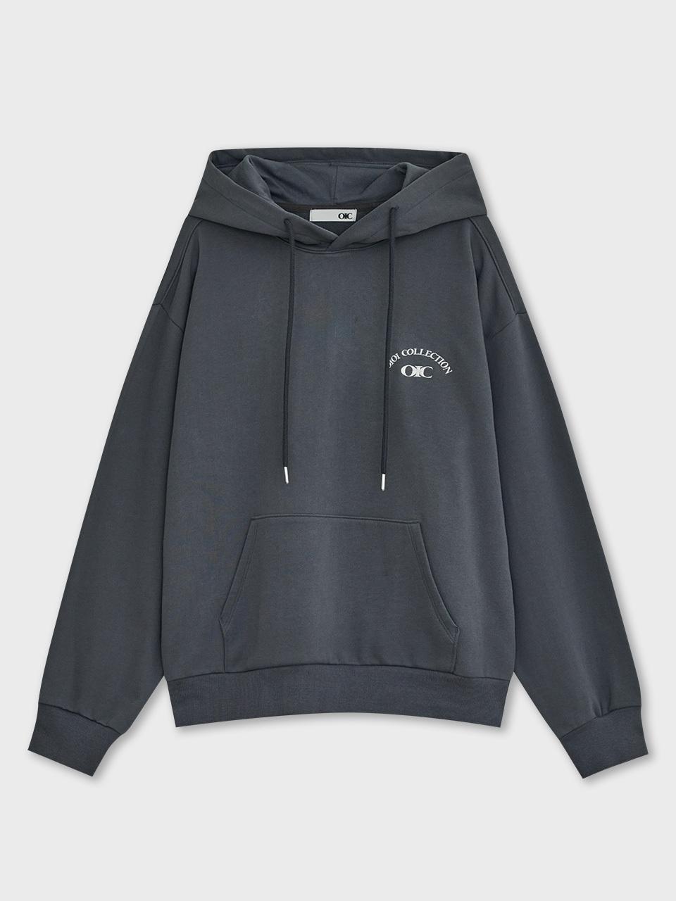 OIOI COLLECTION Arch Logo Hoodie [COOL GREY]