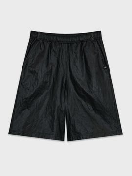 OIOI COLLECTION Basic Leather Bermuda Shorts [BLACK]