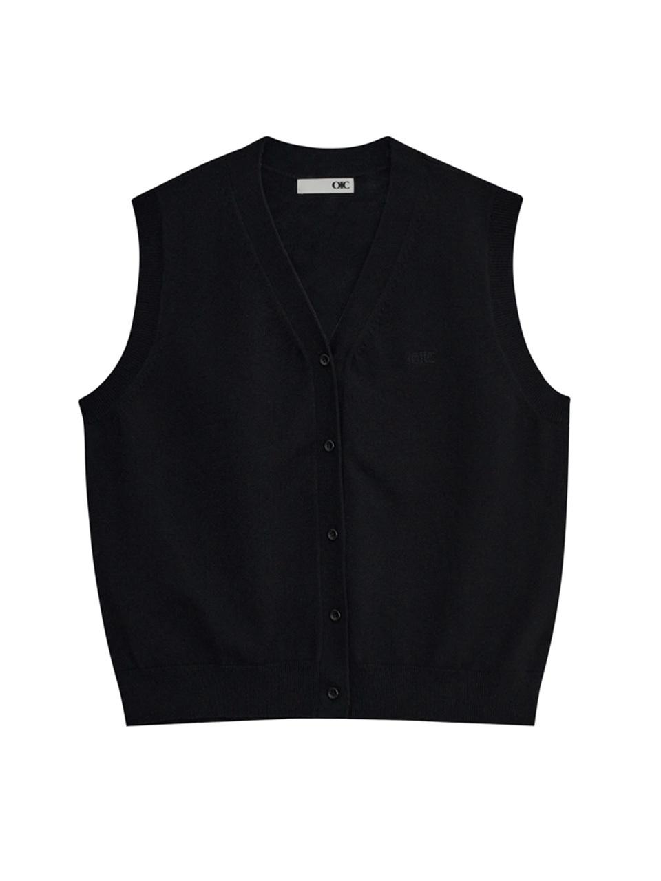 OIOI COLLECTION Classic Knit Vest [Black]