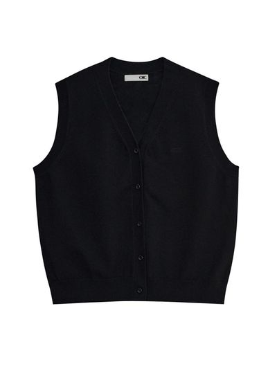 OIOI COLLECTION Classic Knit Vest [Black]