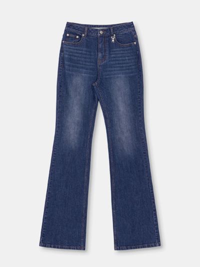 OIOI COLLECTION Daily Semi Boot-Cut Denim Pants [Blue]
