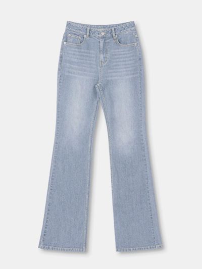 OIOI COLLECTION Daily Semi Boot-Cut Denim Pants [Light Blue]