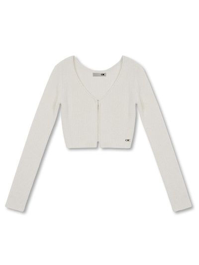 OIOI COLLECTION New Normal Boucle Hook Crop Cardigan [IVORY]