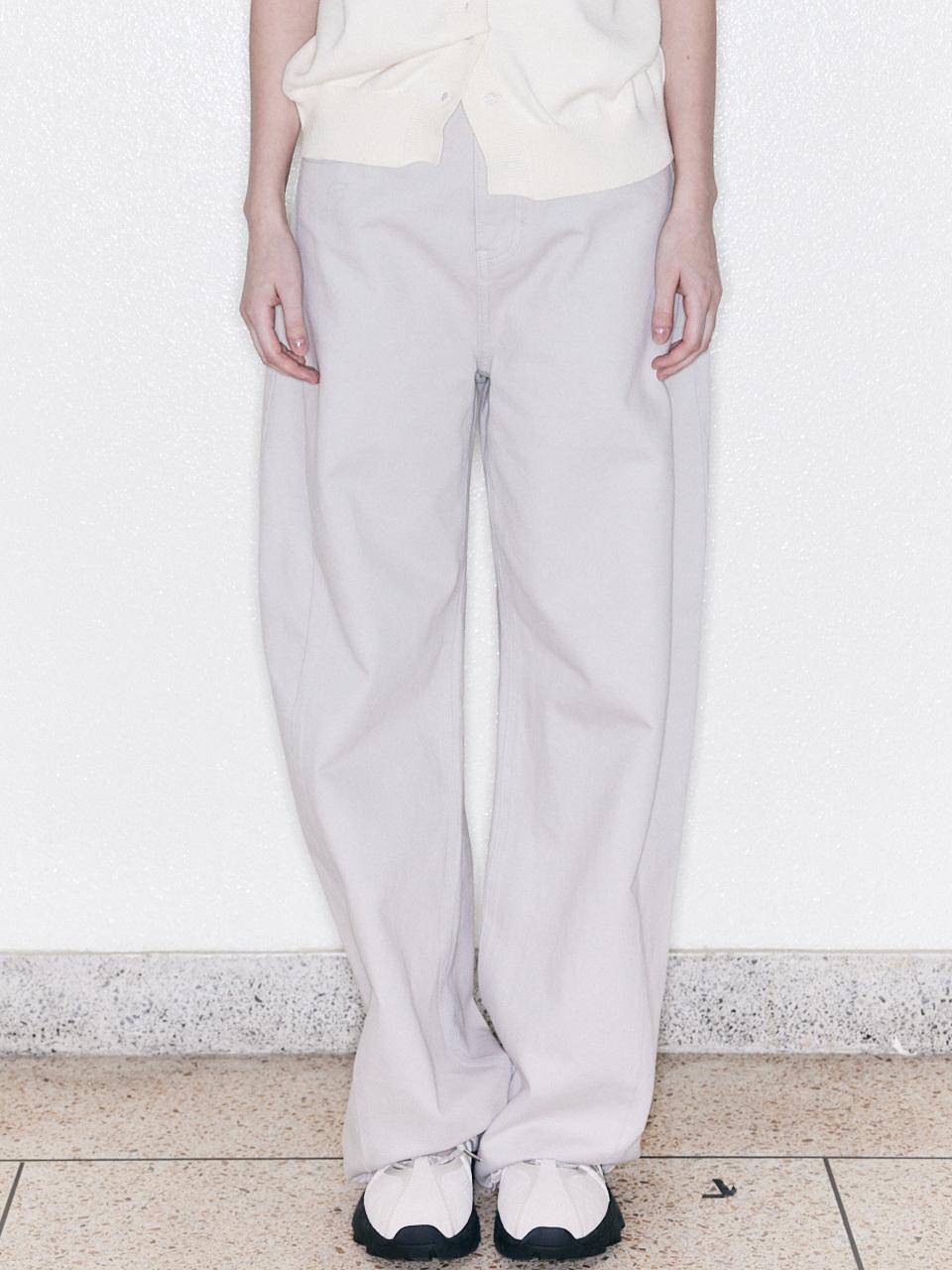 OIOI COLLECTION Women's Curved Pants [LIGHT GREY]