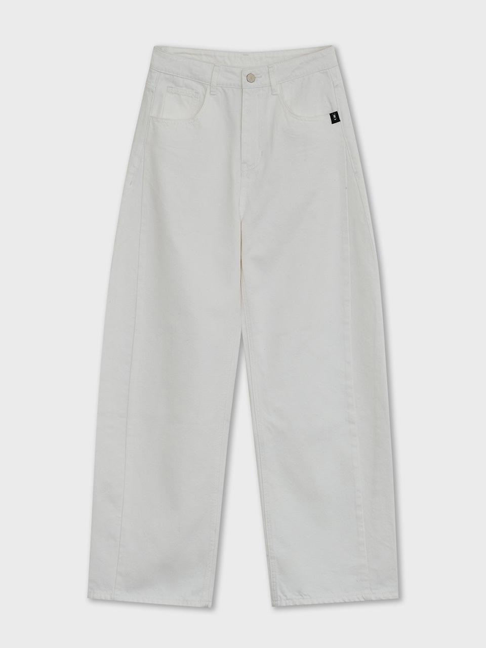 OIOI COLLECTION Women's Curved Wide Pants [WHITE]