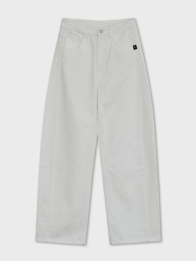 OIOI COLLECTION Women's Curved Wide Pants [WHITE]