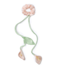 OLAH OLAH Calla Lily Silk Hair Tie Scrunchie - 1