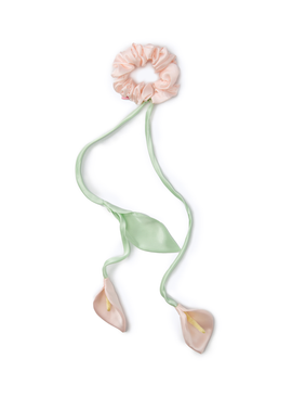 OLAH OLAH Calla Lily Silk Hair Tie Scrunchie