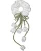 OLAH OLAH Lily of the Valley Silk Hair Tie Scrunchie - 1
