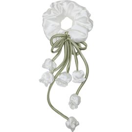 OLAH OLAH Lily of the Valley Silk Hair Tie Scrunchie