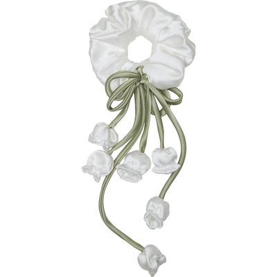 OLAH OLAH Lily of the Valley Silk Hair Tie Scrunchie