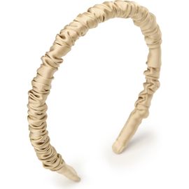 OLAH OLAH Scrunched Silk Skinny Headband