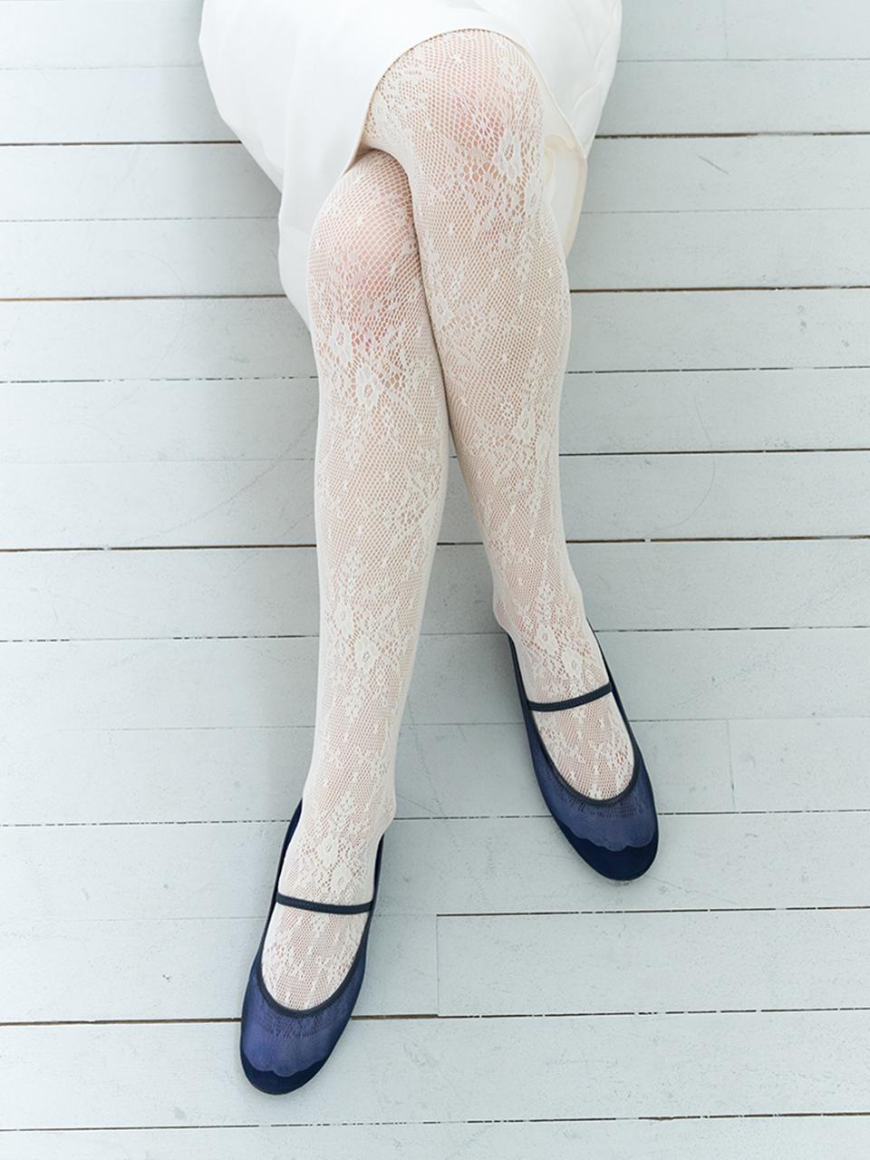OLD HANDS CARVED Irene Mary Jane Ballet [Navy]