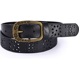 OLD TREND OLD TREND Blooming Genuine Leather Perforated Floral Vintage Belt