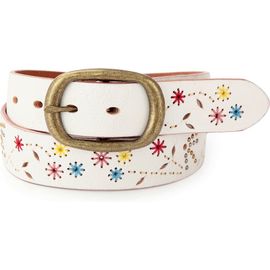OLD TREND OLD TREND Blossom Genuine Leather Hand Stitched Colorful Detail Belt