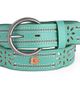OLD TREND OLD TREND Blossom Genuine Leather Stitched Perforated Detail Belt - 1
