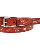 OLD TREND OLD TREND Floral Genuine Leather Studded Floral Accent Belt - 1