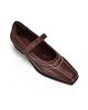 OLD TREND OLD TREND Folk Genuine Leather Artisanal Contrast Stitch Mary Jane Heel - 1