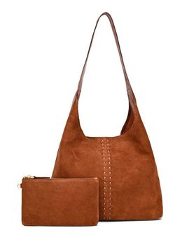 OLD TREND OLD TREND Hydrangea Genuine Leather Suede Classic Hobo Bag