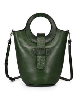 OLD TREND OLD TREND Lily Genuine Leather Structured Everyday Bucket Crossbody