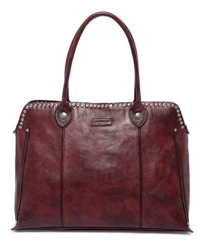 OLD TREND OLD TREND Soul Stud Genuine Leather Structured Satchel
