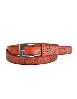 OLD TREND OLD TREND Stardust Genuine Leather Studded Vintage Finish Belt
