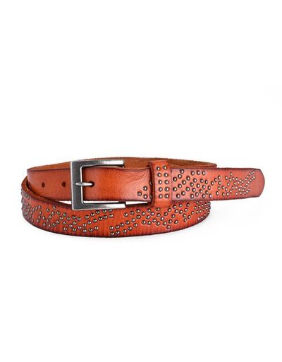 OLD TREND OLD TREND Stardust Genuine Leather Studded Vintage Finish Belt