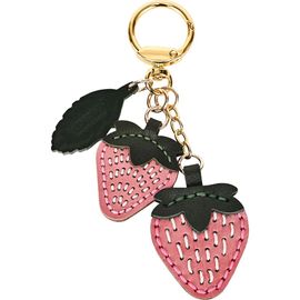 OLD TREND OLD TREND Strawberry Genuine Leather Keychain Charm