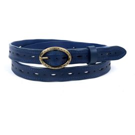 OLD TREND OLD TREND Vintage Genuine Leather Perforated Classic Detail Belt