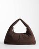 Olend OLEND Nico large nylon shoulder bag in chocolate-Brown - 1