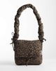 Olend OLEND nina soft nylon crossbody flapover bag with ruched handle in leopard print-MULTI - 1