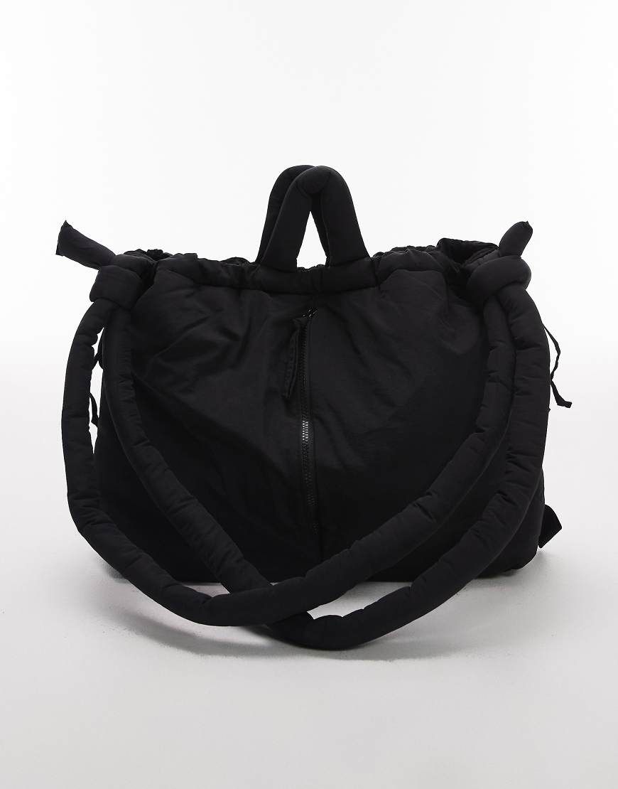 Olend - OLEND Ona large soft nylon multiwear crossbody bag in black