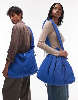 Olend OLEND Ona large soft nylon multiwear crossbody bag in cobalt blue