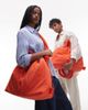 Olend OLEND Ona large soft nylon multiwear crossbody bag in coral-Orange - 1