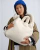 Olend OLEND Ona sherpa multiwear crossbody bag in sand-White - 2
