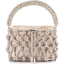 Olga Berg Olga Berg Amelia Crystal Cage Top Handle Bag