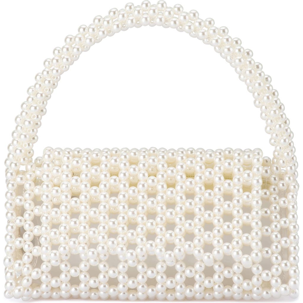 Olga Berg Olga Berg Amrita Faux Pearl Top Handle Bag 