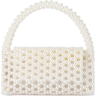 Olga Berg Olga Berg Amrita Faux Pearl Top Handle Bag 
