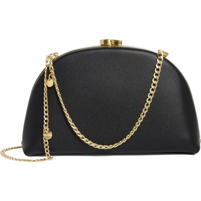Olga Berg Olga Berg Celeste Curved Faux Leather Clutch