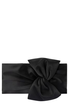 Olga Berg Olga Berg Chloe Tie Front Satin Clutch