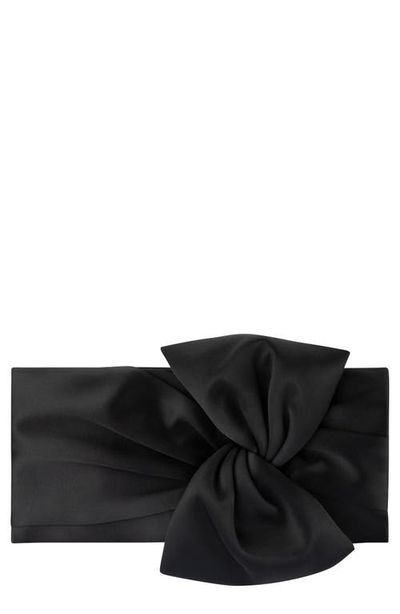 Olga Berg Olga Berg Chloe Tie Front Satin Clutch