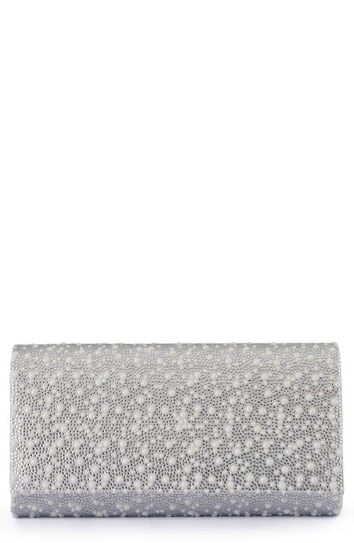 Olga Berg Olga Berg Dana Crystal & Faux Pearl Clutch