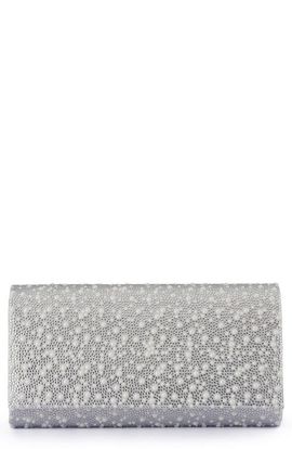 Olga Berg Olga Berg Dana Crystal & Faux Pearl Clutch