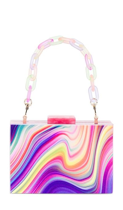 olga berg olga berg Dorothy Swirl Print Box Clutch