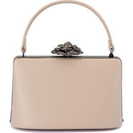 Olga Berg Olga Berg Grace Embellished Frame Top Handle Bag