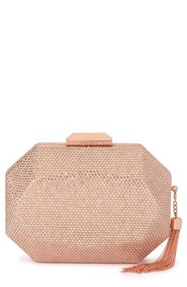 Olga Berg Olga Berg Hotfix Tassel Structured Clutch (Nordstrom Exclusive)