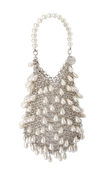 olga berg olga berg Jaden Pearl Chainmail Bag